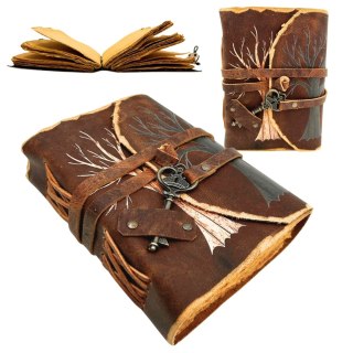 Notes skórzany Vintage 200 stron z kluczem - Drzewo Życia - H006