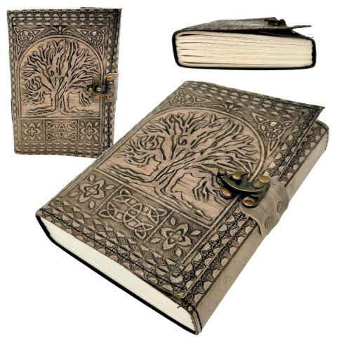 Skórzany Notatnik Retro Drzewo Życia - 200 stron 125 GSM - H019