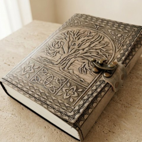 Skórzany Notatnik Retro Drzewo Życia - 200 stron 125 GSM - H019