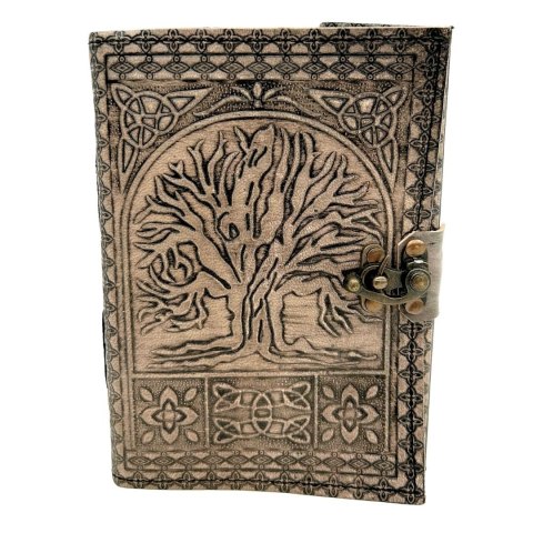 Skórzany Notatnik Retro Drzewo Życia - 200 stron 125 GSM - H019