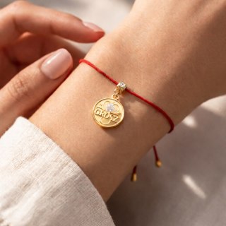 Bransoletka na szczęście z cytrynem i kryształkami Preciosa (B23/JES/39/1AU)