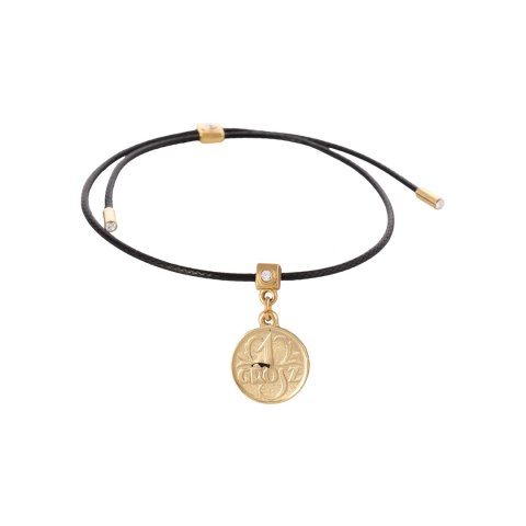 Bransoletka na szczęście z turmalinem i kryształkami Preciosa (B23/JES/39/2AU)