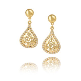 Kolczyki ażurowe z kolekcji Mon Paris (P23/LAT/16Au)