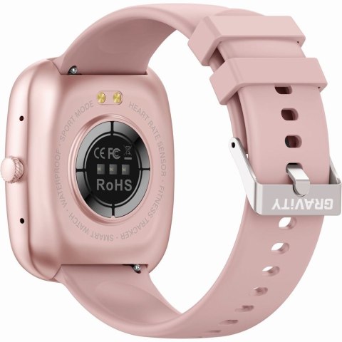 Smartwatch Damski GRAVITY GT18-3 Różowy Pasek Silikonowy + Granatowy Pasek