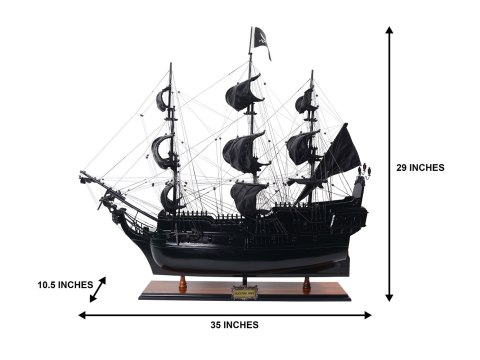 Czarna Perła model statku pirackiego - Długość 89cm - BP80R