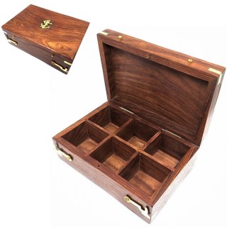 Pudełko drewniane z 6 przegródkami - RCW Box