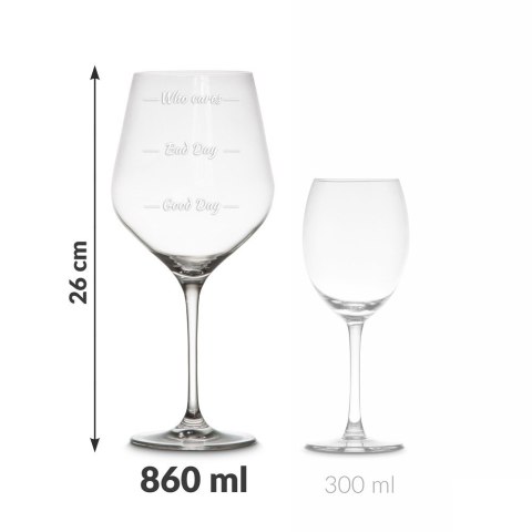 Etui na wino z kieliszkami pary dwojga Who cares