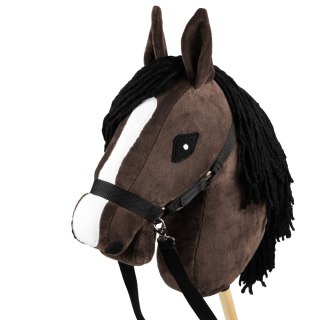 Zestaw Skippi - Hobby Horse Gniady - Derka szary i brąz - Kantar czerwony