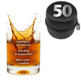 Urodzinowa szklanka do whisky - prezent na 50 urodziny - dla męża, ojca