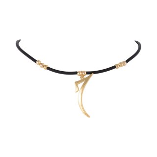 Czarny kauczukowy choker z zawieszką (C25/JES/205/1AU)