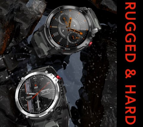 Smartwatch Męski RUBICON RNCF08 Black/Moro SMARUB232