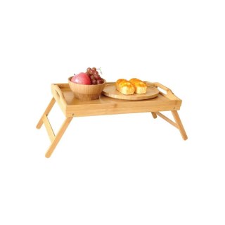 STOLIK ŚNIADANIOWY TACA BAMBUS 50x30x7 cm KINGHOFF