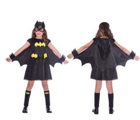STRÓJ KOSTIUM HALLOWEEN DLA DZIEWCZYNKI 6 - 8 lat SUPERBOHATER BATGIRL