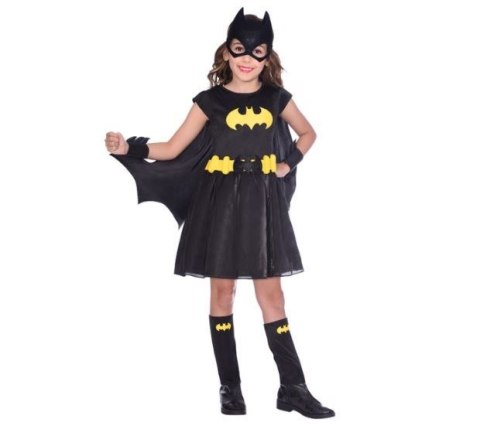 STRÓJ KOSTIUM HALLOWEEN DLA DZIEWCZYNKI 6 - 8 lat SUPERBOHATER BATGIRL