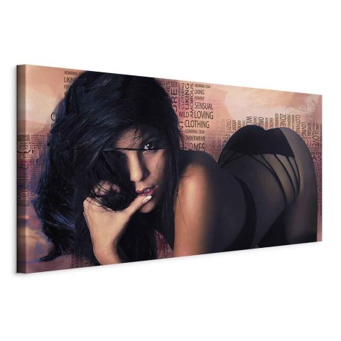 Obraz - Czarna mamba 120x60 Na płótnie włoskim