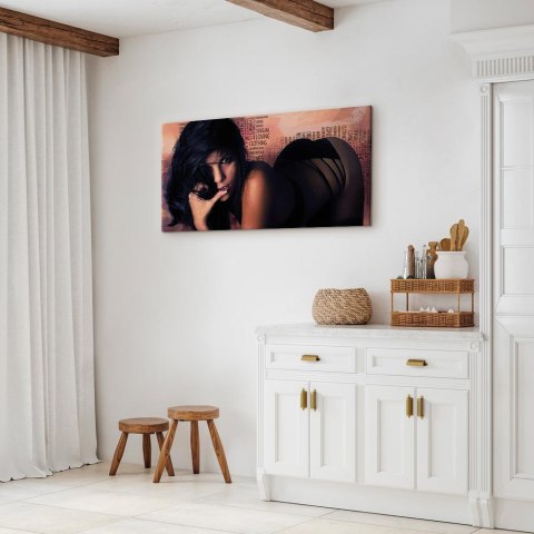 Obraz - Czarna mamba 120x60 Na płótnie włoskim