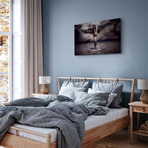 Obraz - Czarny anioł 30x20 Na płótnie włoskim