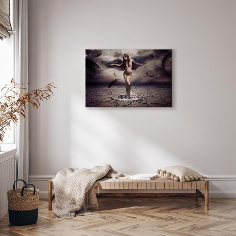 Obraz - Czarny anioł 90x60 Premium Print