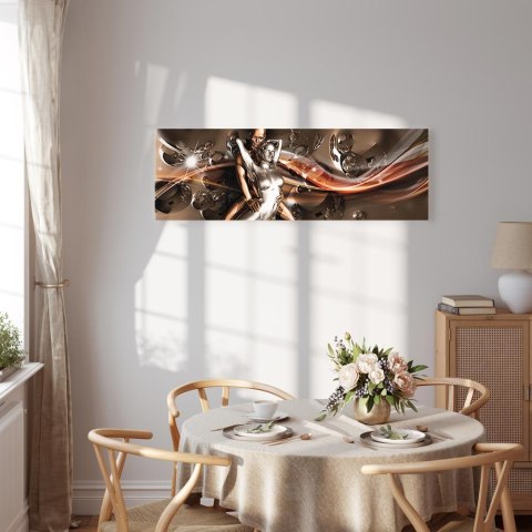 Obraz - Fale namiętności 135x45 Na płótnie włoskim