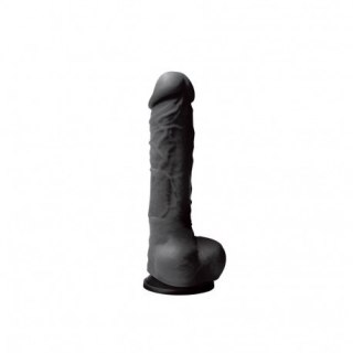 COLOURS PLEASURES SMALL BLACK dildo penis z jądrami i przyssawką
