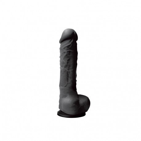 COLOURS PLEASURES SMALL BLACK dildo penis z jądrami i przyssawką