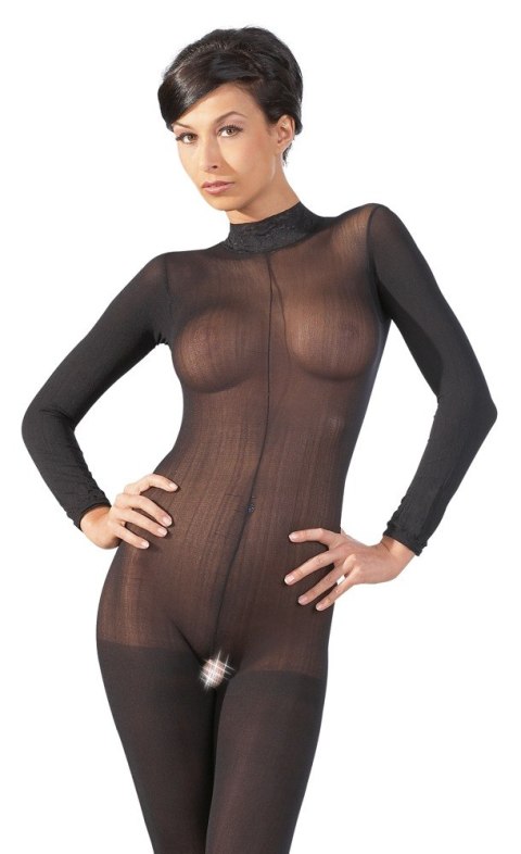 Catsuit z koronkowym kołnierzem M/L