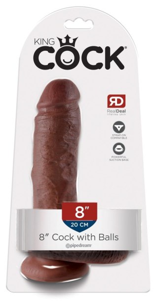 Dildo z jądrami King Cock 20 cm
