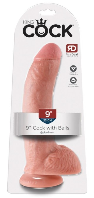Dildo z jądrami King Cock 22,8 cm