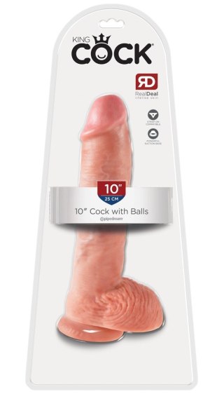 Dildo z jądrami King Cock 25,4 cm