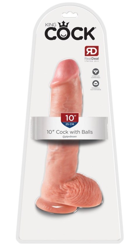 Dildo z jądrami King Cock 25,4 cm