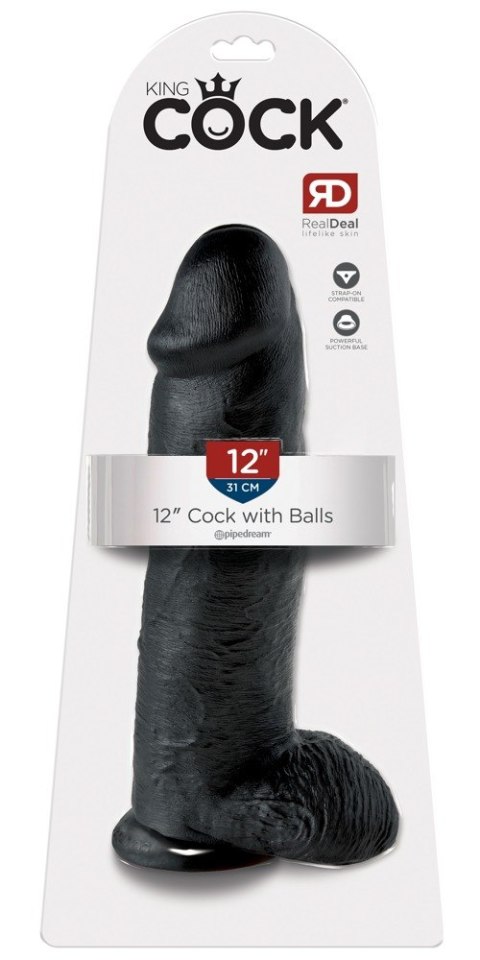 Dildo z jądrami King Cock 30,5 cm