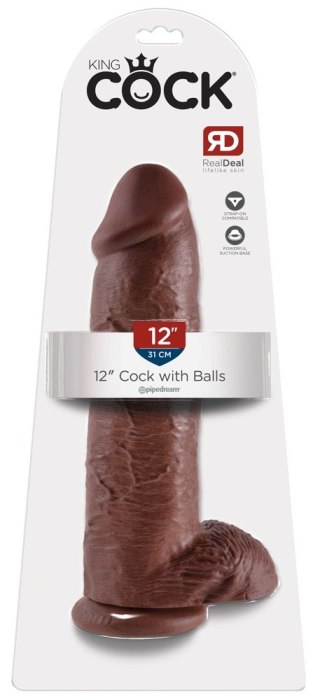 Dildo z jądrami King Cock 30,5 cm