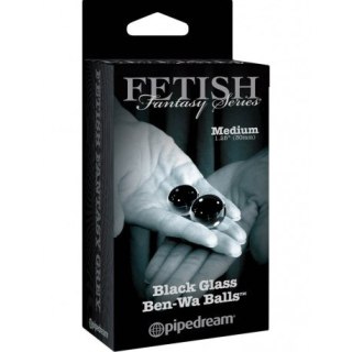 Fetish Fantasy Dwie czarne szklane kulki BenWaBall Medium