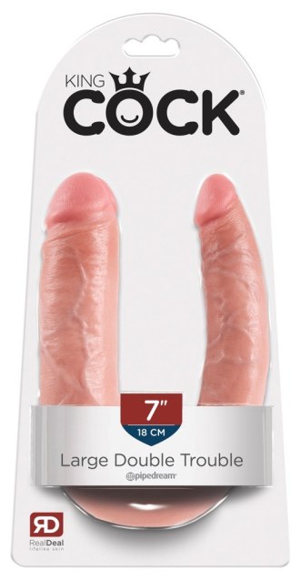 King Cock U-Shaped Large Podwójne dildo