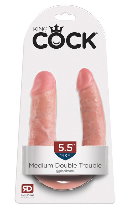 King Cock U-Shaped Medium Podwójne dildo