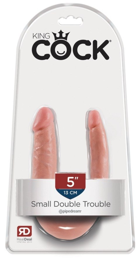 King Cock U-Shaped Small Podwójne dildo