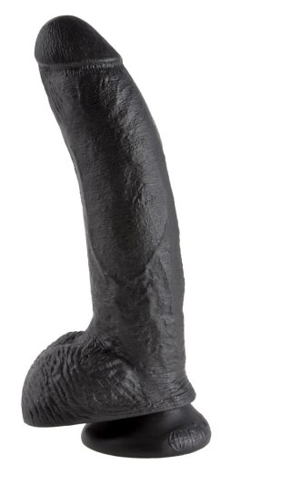 King Dildo z jądrami i przyssawką 24 cm