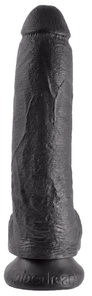King Dildo z jądrami i przyssawką 24 cm