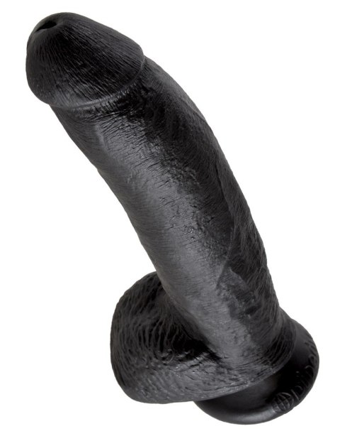 King Dildo z jądrami i przyssawką 24 cm