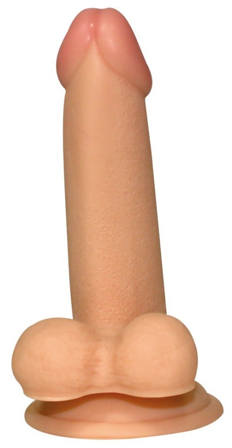 Plug N Ride Dildo z jądrami i przyssawką 14 cm