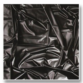 SexMAX WetGAMES Czarne winylowe prześcieradło 180 cm x 220 cm