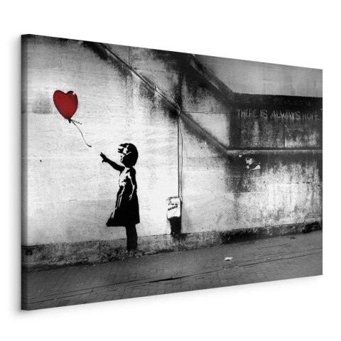 Obraz - nadzieja (Banksy) 30x20 Na płótnie włoskim