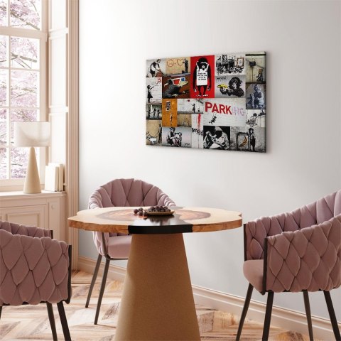 Obraz - Banksy - kolaż 120x80 Premium Print