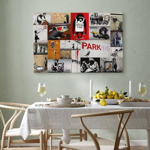 Obraz - Banksy - kolaż 120x80 Premium Print