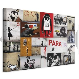 Obraz - Banksy - kolaż 60x40 Akustyczny
