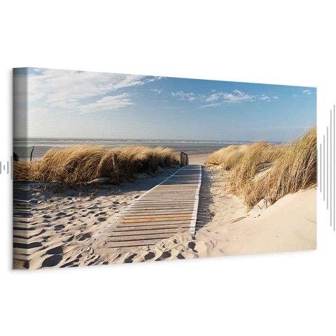 Obraz - Dzika plaża 120x40 Akustyczny