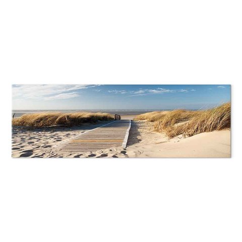 Obraz - Dzika plaża 120x40 Na płótnie włoskim
