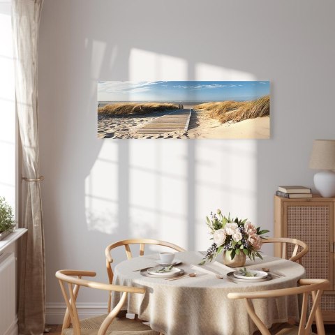 Obraz - Dzika plaża 120x40 Na płótnie włoskim