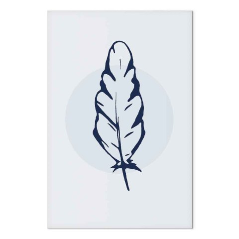 Obraz - Niebieskie pióro (1-częściowy) pionowy 20x30 Akustyczny