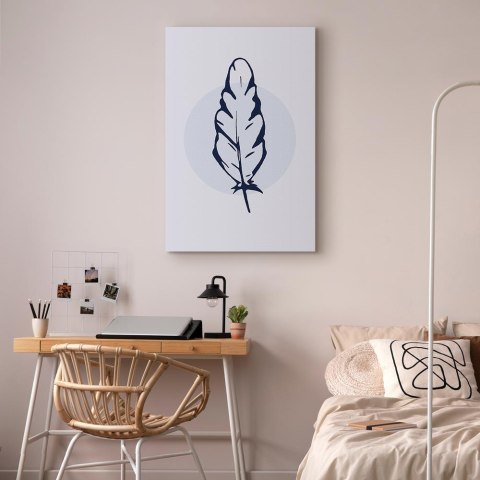 Obraz - Niebieskie pióro (1-częściowy) pionowy 20x30 Akustyczny
